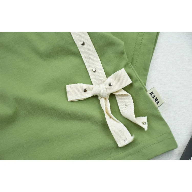 تیشرت باکسی دخترانه طرح پاپیون کنفی جنس پنبه ای