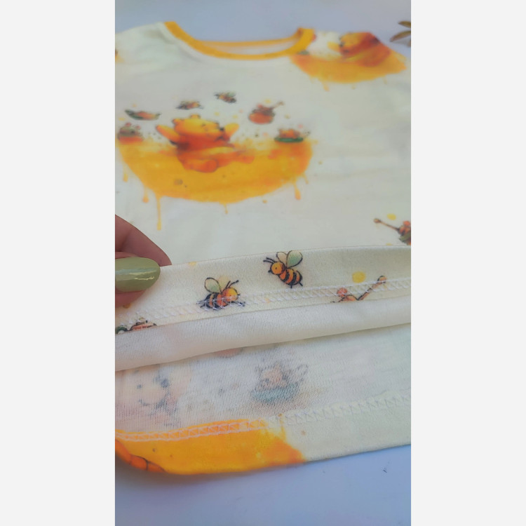 بلوز و شلوار راحتی بچگانه طرح پو سایز 35 و 40
