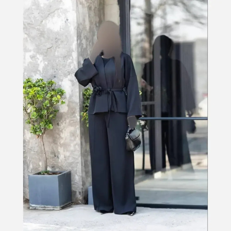 کت و شلوار خانم گل