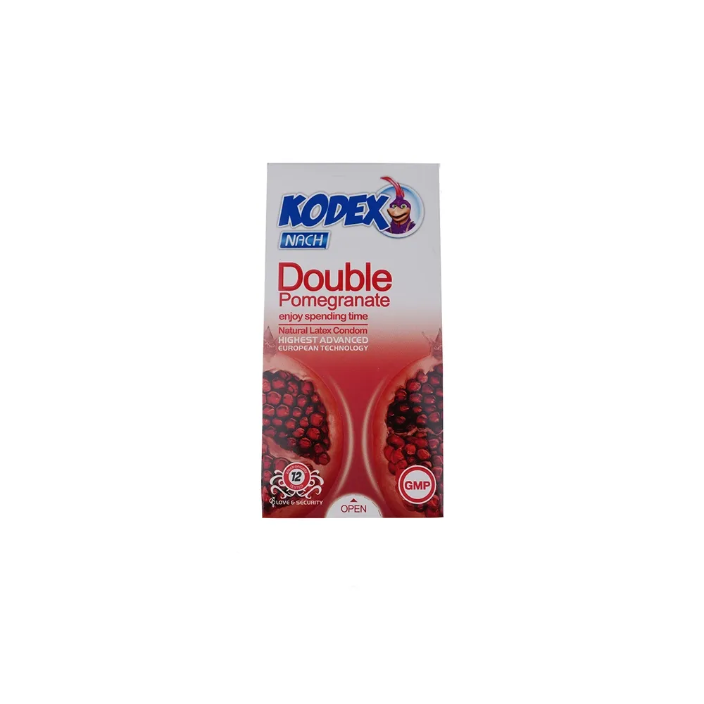 کاندوم نازک ناچ کدکس مدل Double Pomegranate بسته 12 عددی