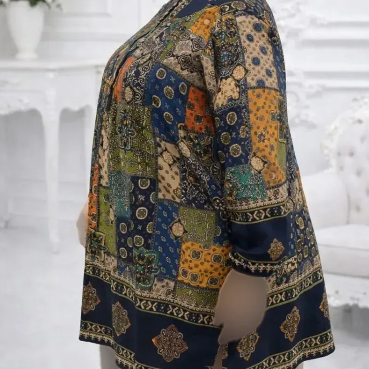 تونیک بیگ سایز اندونزی چهل تیکه نخی آزاد و خنک سایز بزرگ