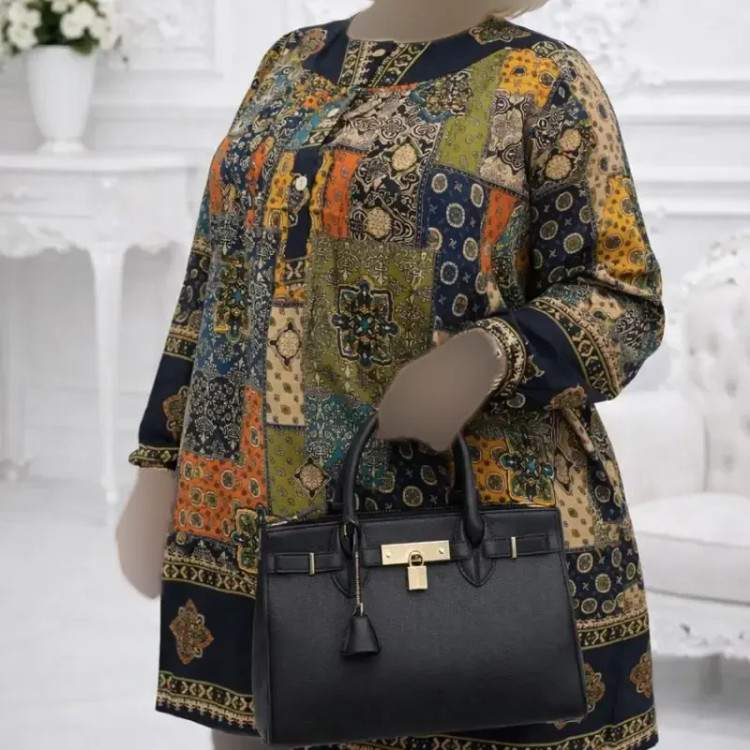 تونیک بیگ سایز اندونزی چهل تیکه نخی آزاد و خنک سایز بزرگ