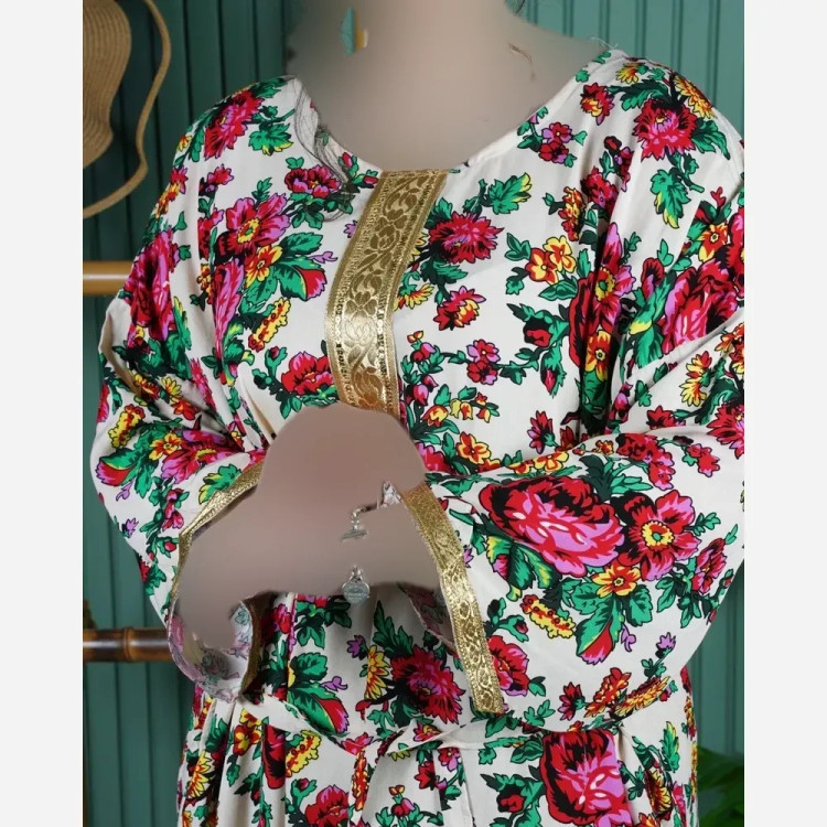 ساحلی کتیبه طلایی گل درشت نخی ترکمنستان فری سایز رنگبندی متنوع