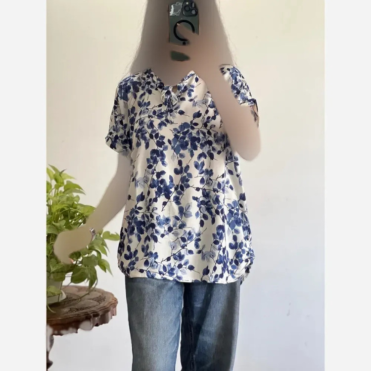 تیشرت نخی زنانه فری سایز خنک و نرم کد t8018