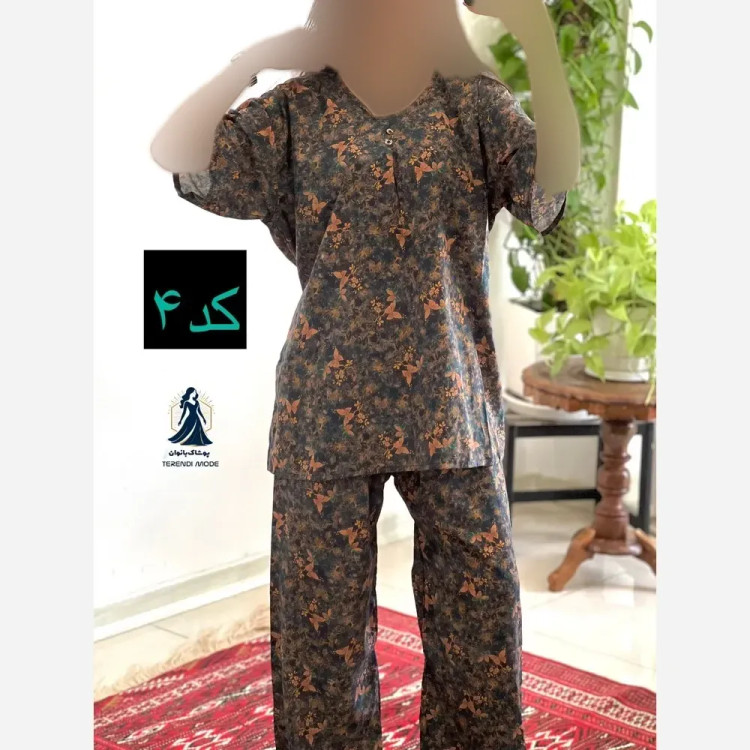 ست شومیز شلوار گلدار جنس نخ خارجی