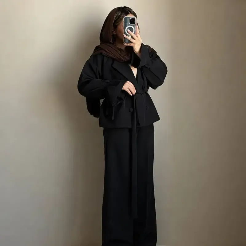 کت شلوار زنانه مدل سانی جنس مازراتی دبل سایزبندی
