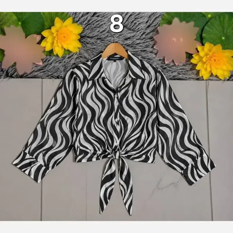 شومیز گره ای جنس الیزه درجه یک مناسب سایز 38 تا 50