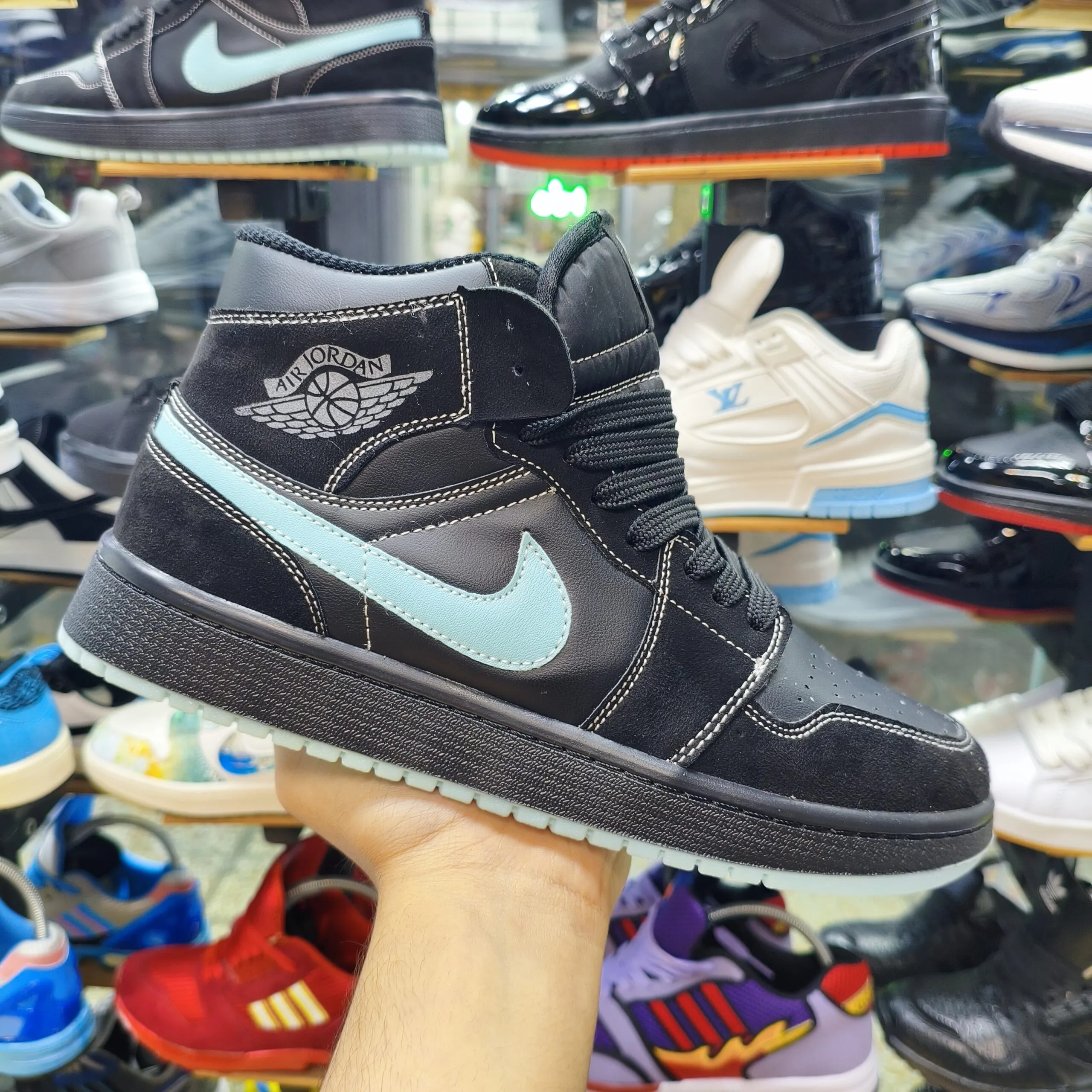 کتونی نایک جردن ساقدار مردانه رنگ آبی